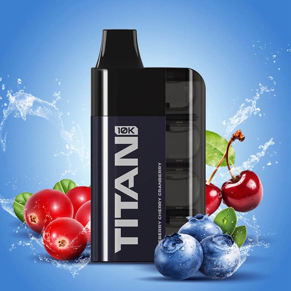 TITAN Blueberry Cherry Cranberry 10000 Puffs 8x2ml 20mg